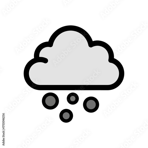 Gray cloud releases graphic hailstones outdoor weather