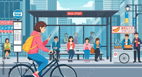 people in the city