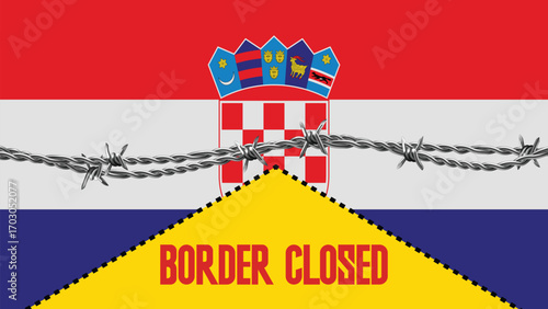 Croatia's Borders A Visual Metaphor of Restriction and Temporary Closure, With Barbed Wire