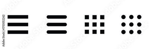 Menu icon vector for web and mobile app. web menu sign and symbol. hamburger menu symbol .vector illustration .eps 10.