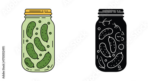 pickles in glass jars side by side comparison