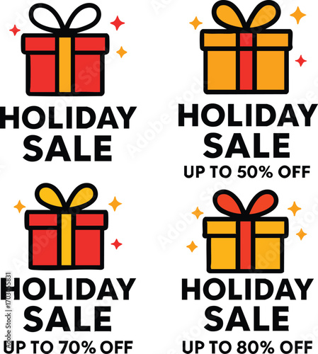 Holiday Sale Gift Box Promotion with Discount Offers.