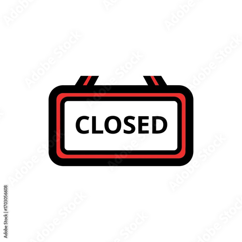 Red closed sign displays closure state now