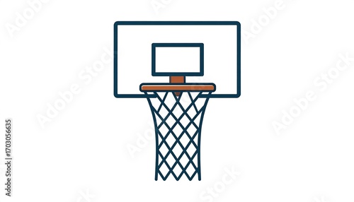 Simple basketball hoop graphic
