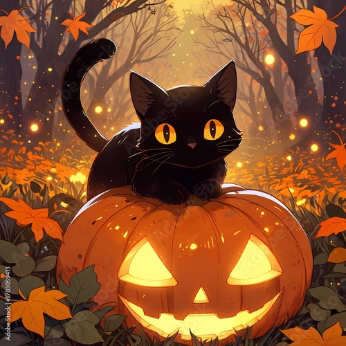 Halloween concept, October, AI