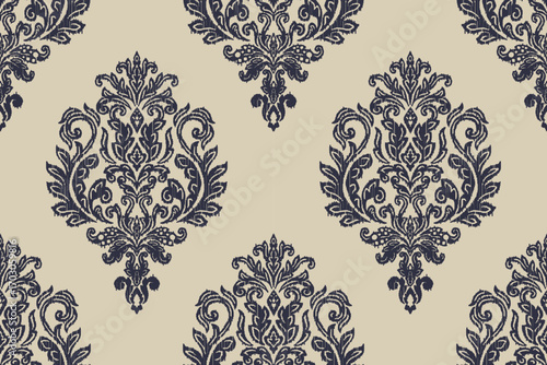 Motifs African boho paisley Floral Ikat seamless pattern embroidery border. Ethnic ikat floral Ethnic Indian Pattern Ikat pattern Ethnic Pattern.Border floral Aztec embroidery border seamless patterns