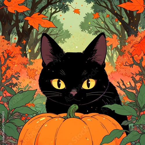 Halloween concept, October, AI