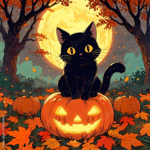 Halloween concept, October, AI