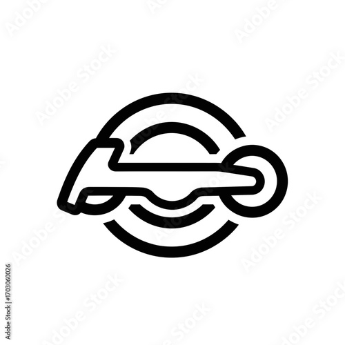 Scanner scans barcode product within circle frame outline