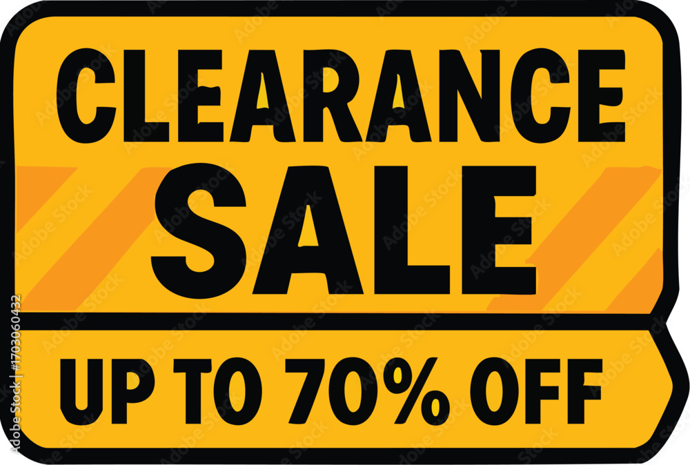 Fototapeta premium Clearance Sale with up to 70 off discount on selected items for limited time.