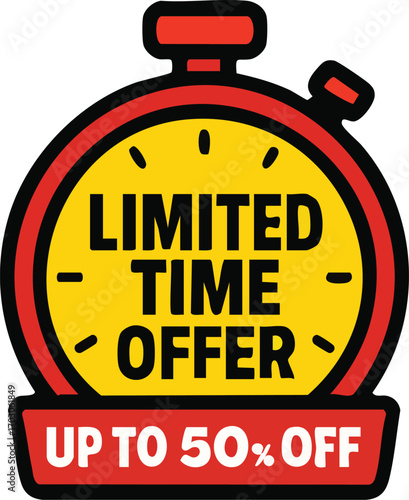 Limited Time Offer Up To 50 Percent Off Stopwatch Icon.