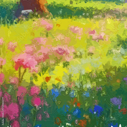 Various oil paintings, flowers, roses, peonies, lakes, swans, landscapes, waterfalls, chrysanthemums