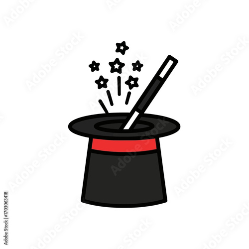 Black hat reveals stars with magic wand trick