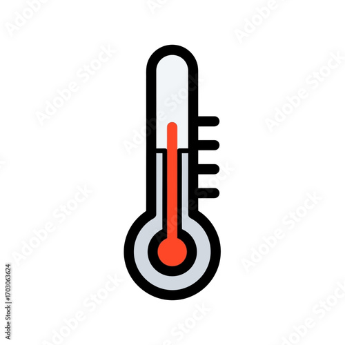 Temperature gauge indicates fever measurement design graphic