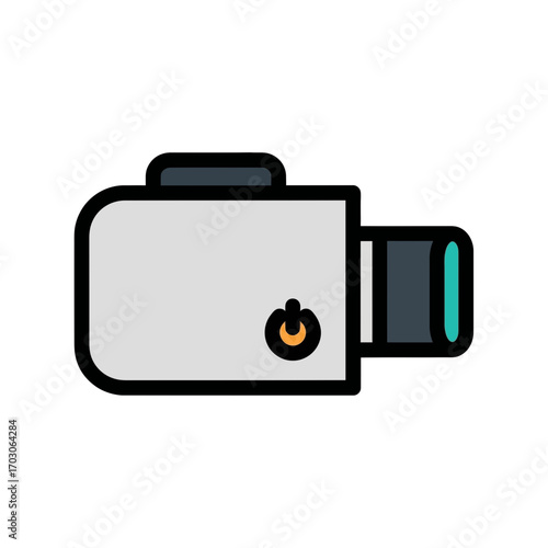 Compact camera records data indoors digitally
