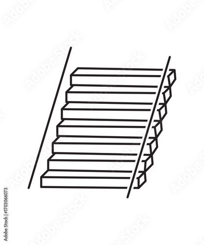 stairs icon, vector best line icon.