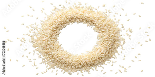 Wallpaper Mural Top-Down View of Scattered White Rice Forming Circular Ring on Transparent Background
White Rice Grains Arranged in Circular Splash Pattern – Isolated on Transparent Background Torontodigital.ca