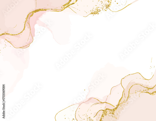 Abstract Gold and Pink Marble Texture.