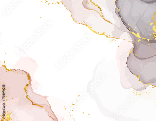 abstract art design with gold accents.