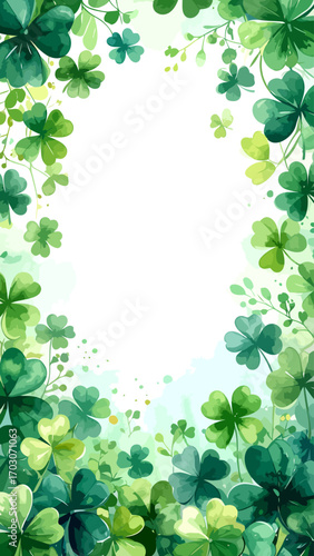 close up of vibrant green clover leaves.
