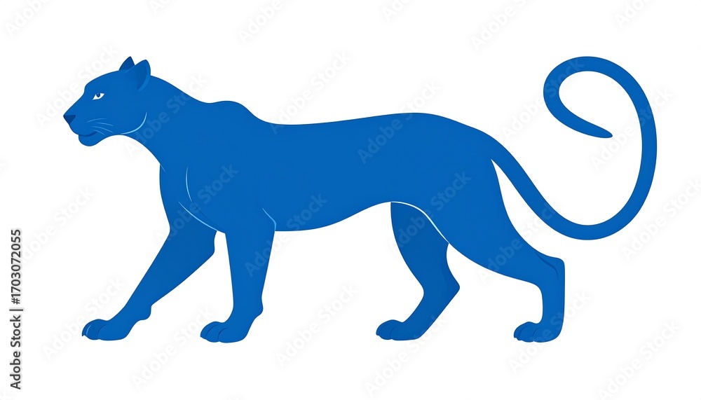 Obraz premium Profile of a blue panther