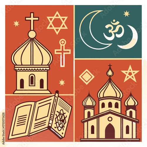 Religious symbols and buildings