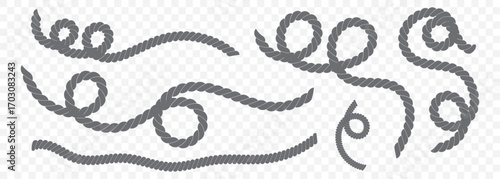 Rope brush pattern. Thread pattern seamless . rope vector illustration on Transparent background. EPS 10.