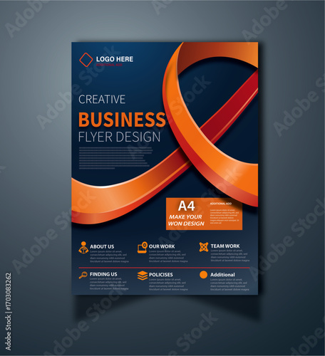 Vector art of creative business flyer design template with modern and professional look for marketing and advertising campaign