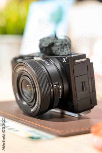 A showcase of Sony cameras including the Alpha A7CII, A7III, and ZV series, displayed inside a retail store. These mirrorless and vlogging models highlight Sony’s advanced imaging technology, catering