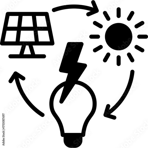 Renewable Energy mixed icon