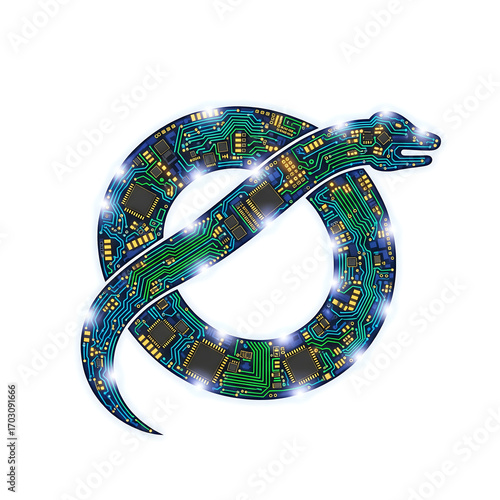 peace symbol made of snakes