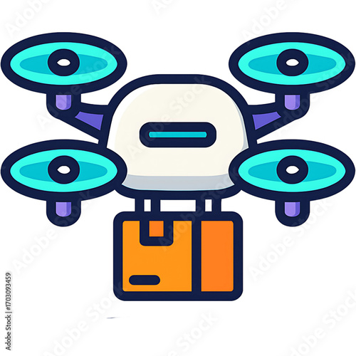 Drone delivery service for packages and parcels, automated logistics and aerial transport