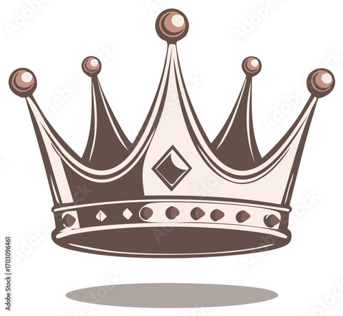 Illustration of a regal crown, golden ornate design for royalty or achievement