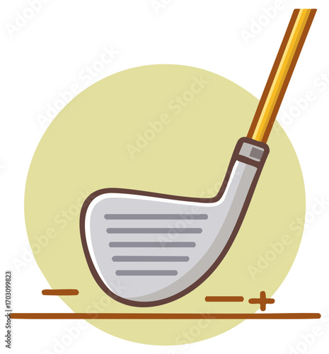 Golf Club Iron Illustration Isolated Golfing Equipment Recreation Sport Icon