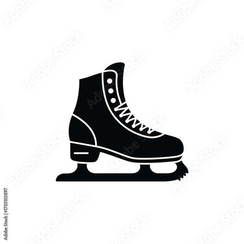 ice skates on white background