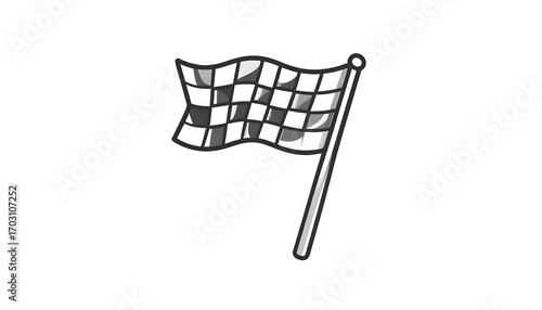 Checkered flag waving