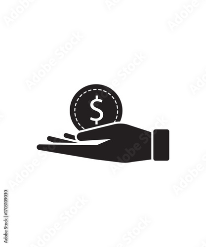 money give icon, vector best flat icon.