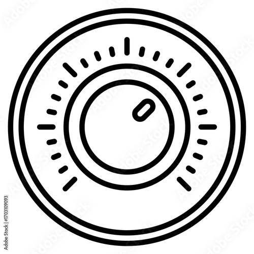 Volume knob icon. Sound control symbol. Podcast audio and speaker adjustment collection. Line Icon
