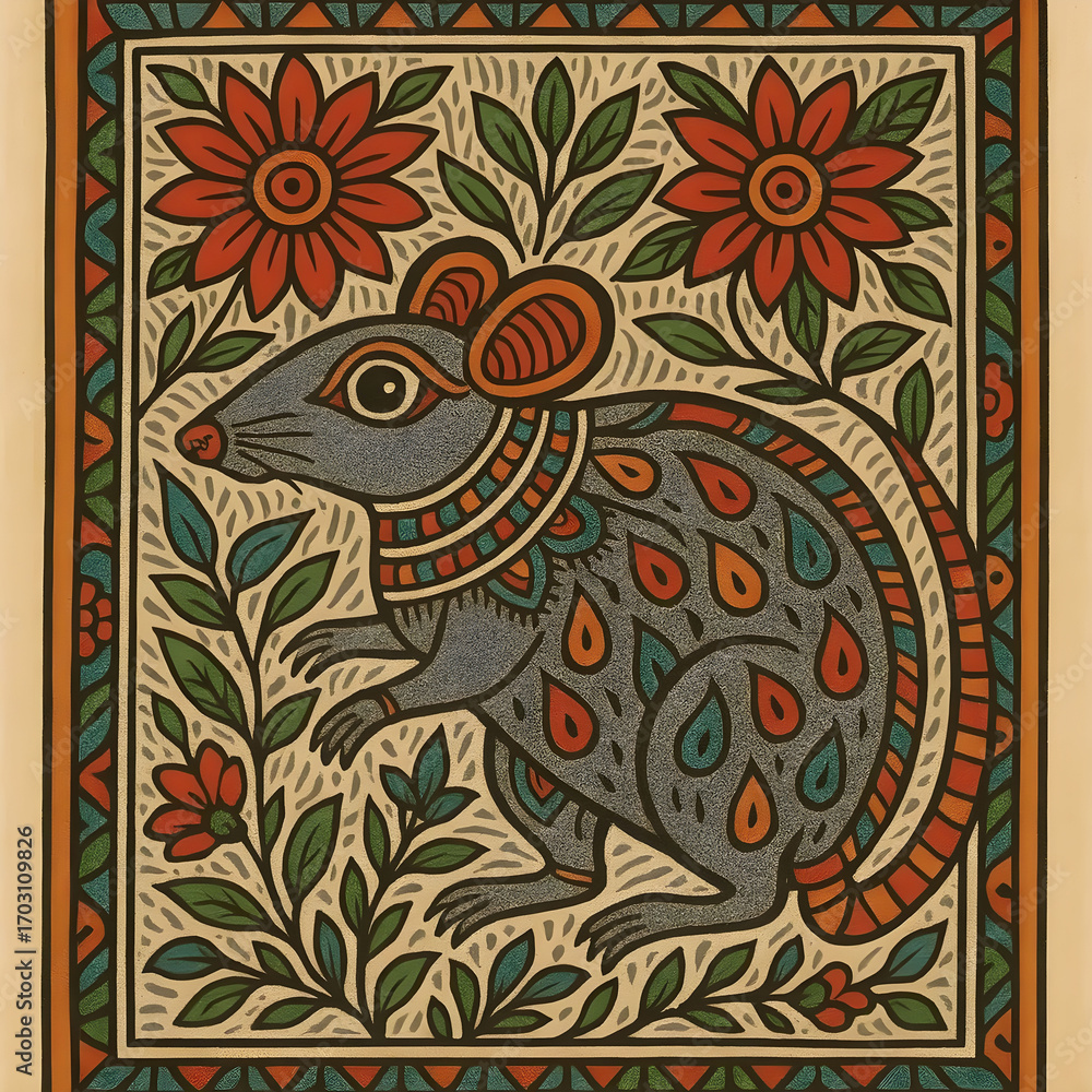Fototapeta premium madhubani, painting India