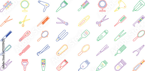 Hairdressing tools and accessories combs scissors