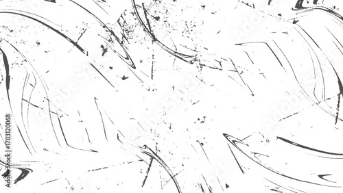 Abstract grunge scratched cracked dust texture with chips scuffs distressed black and white vintage old surface retro background