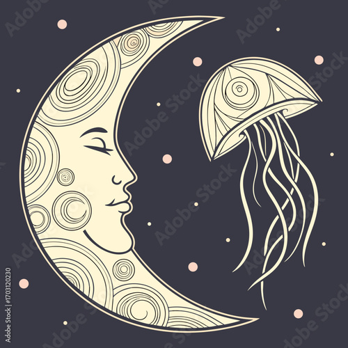Futuristic Crescent Gradient Design