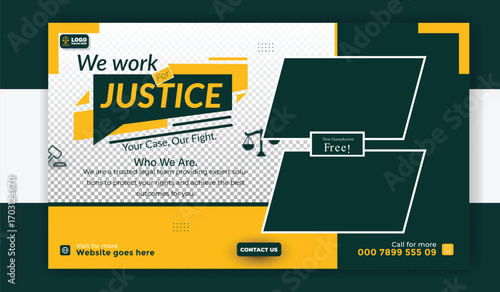 Law firm promotional banner design for social media and advertisement