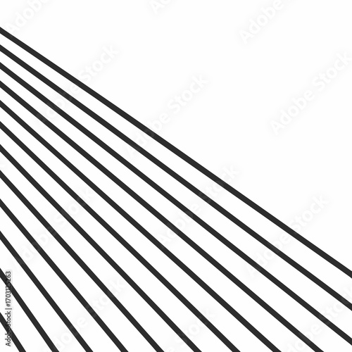 Vector art of abstract pattern of parallel black lines on a, creating a sense of depth and perspective