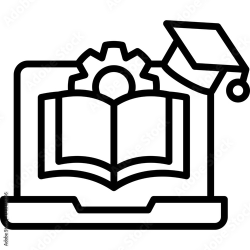 Learning Management line icon