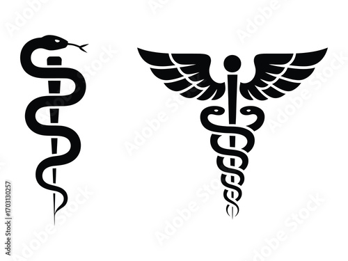 Caduceus medical symbol vector illustration