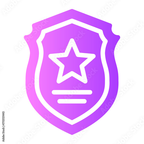 police badge gradient icon
