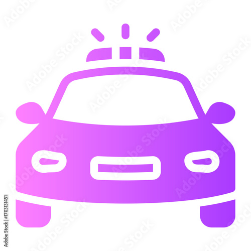 police car gradient icon