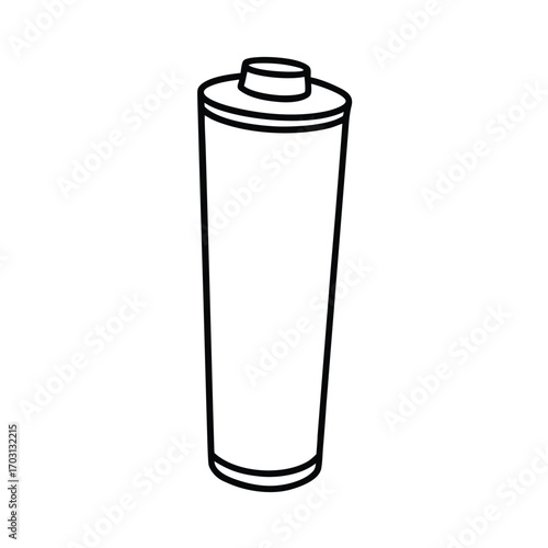 packaging tube mockup vector line art on white background