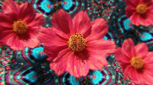 Electric Bloom — Kaleidoscopic Cosmos on Neon Ripples